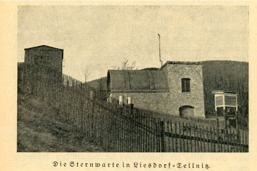Dobová publikovaná fotografie stanice v Liboňově–Telnici. Zdroj: archiv Ústecké hvězdárny.
